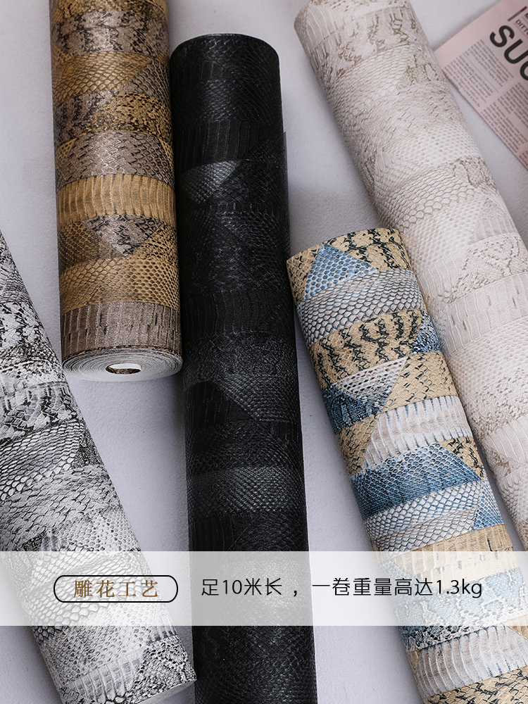 Luxury Lifestyle Wallpaper - 뱀 피부 인쇄 벽지 홈 장식