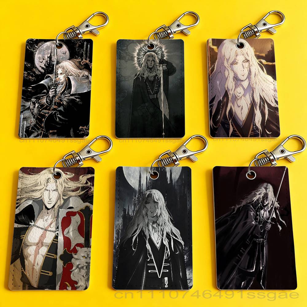 Leather Card Wallet - 게임 C-Castlevania Alucard 배지 홀더 은행용