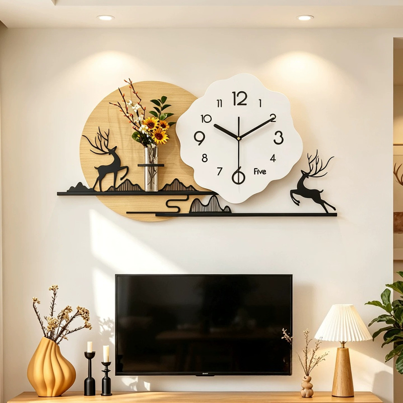 중국풍 거실 벽시계, 세련된 디자인, 현대적인 스타일, - Luxury Lifestyle Fashion 리뷰 및 가격