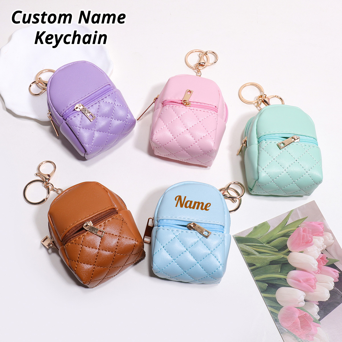 미니 맞춤 이름 키체인 동전 지갑 개인 맞춤 이름 수납 - Leather Card Wallet 리뷰 및 가격